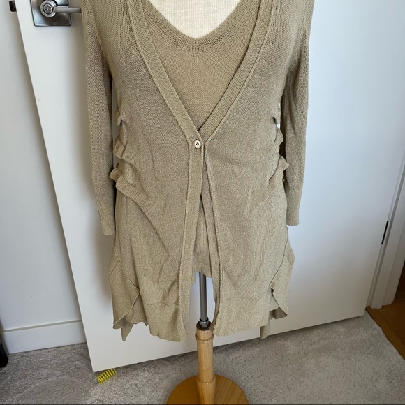 Donna Karan Knit Tank & Cardigan Set - Picture 3 of 11
